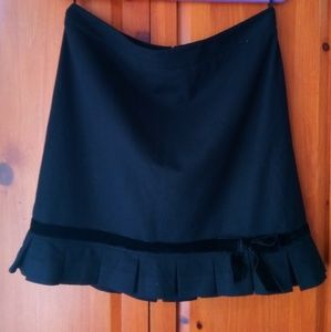 Black wool skirt